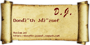 Donáth József névjegykártya