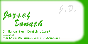 jozsef donath business card