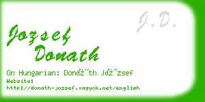 jozsef donath business card